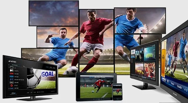 Transmissão ao vivo de eventos esportivos IPTVMove mostrando Libertadores, Champions League e Brasileirão em qualidade 4K com múltiplas câmeras e baixa latência